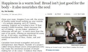 Virtuous Bread coverage in The Independent