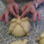 Margarita putting on the bones easy recipe for Day of the dead bread/ pan de muerto